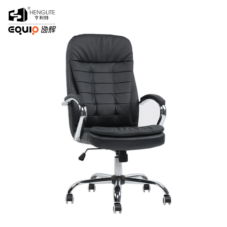 Black EQ5015H High Back Leather Office Chair