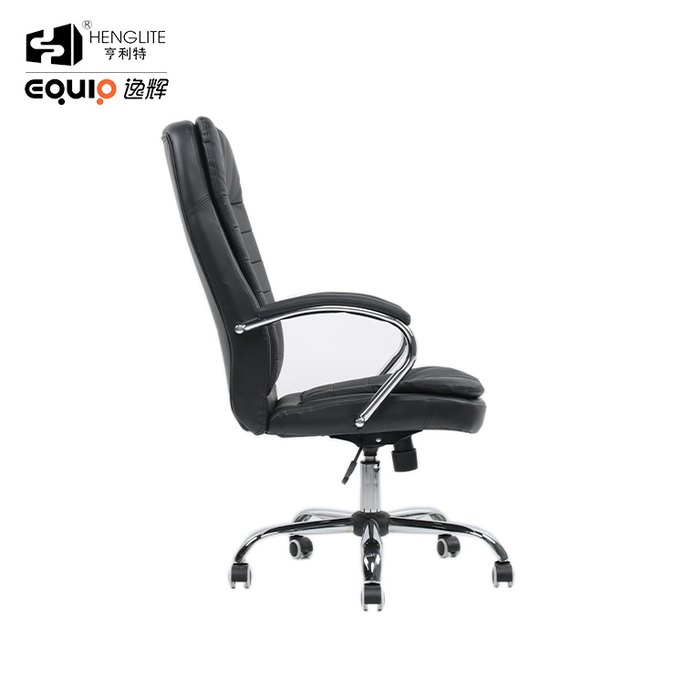 Black EQ5015H High Back Leather Office Chair