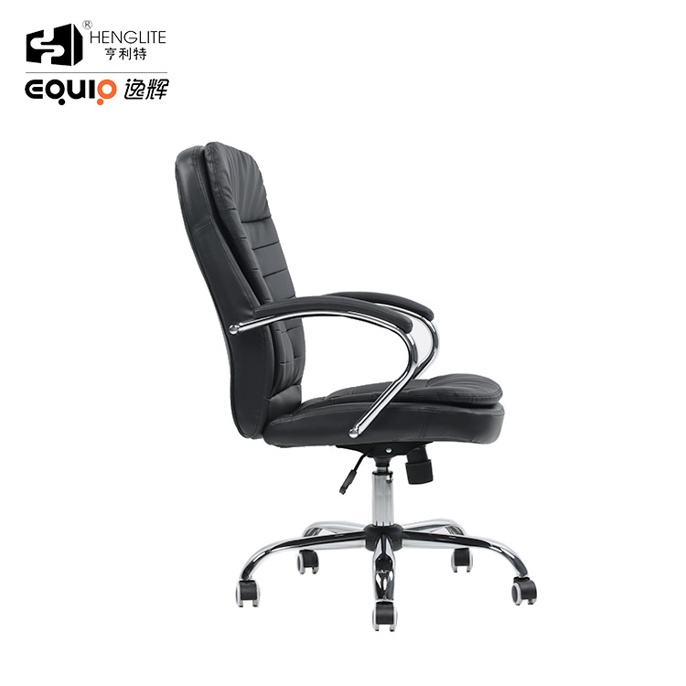 Black EQ5015B High Back Leather Office Chair