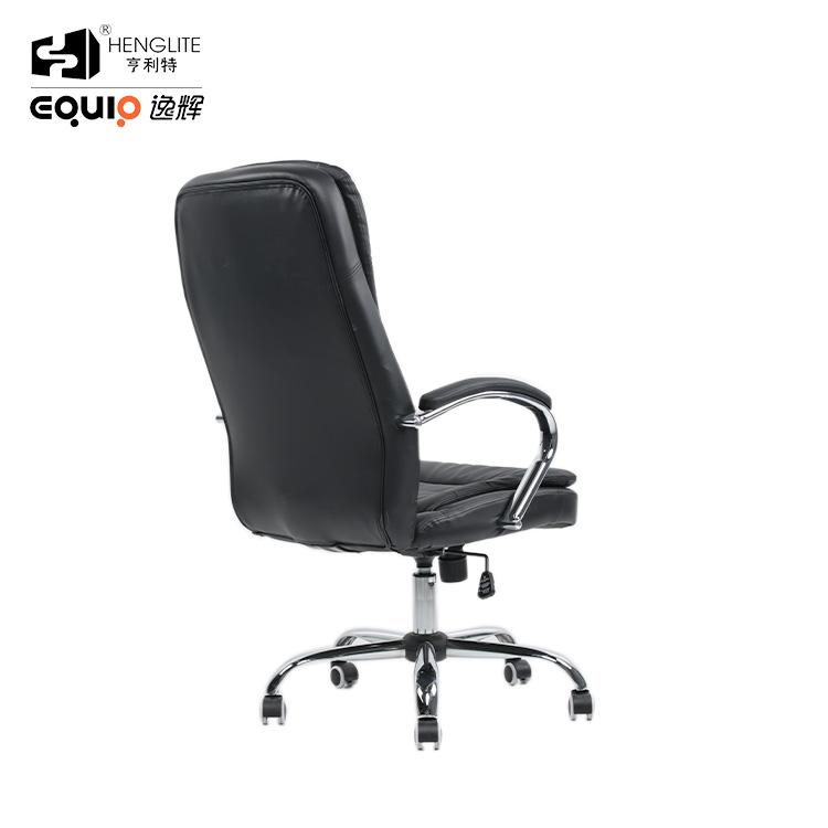 Black EQ5015H High Back Leather Office Chair