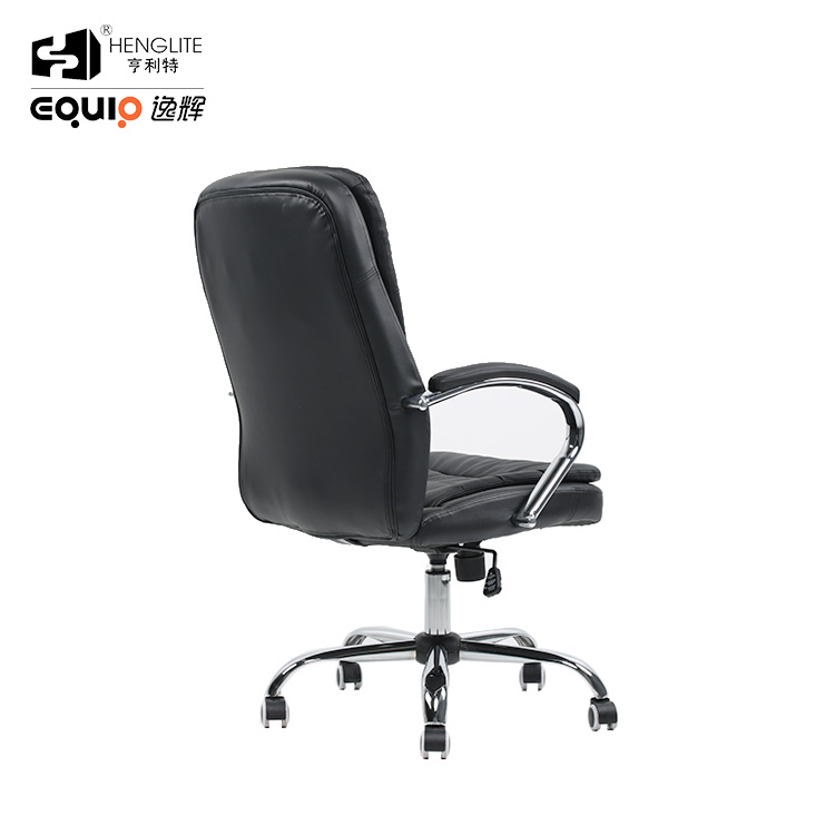 Black EQ5015B High Back Leather Office Chair