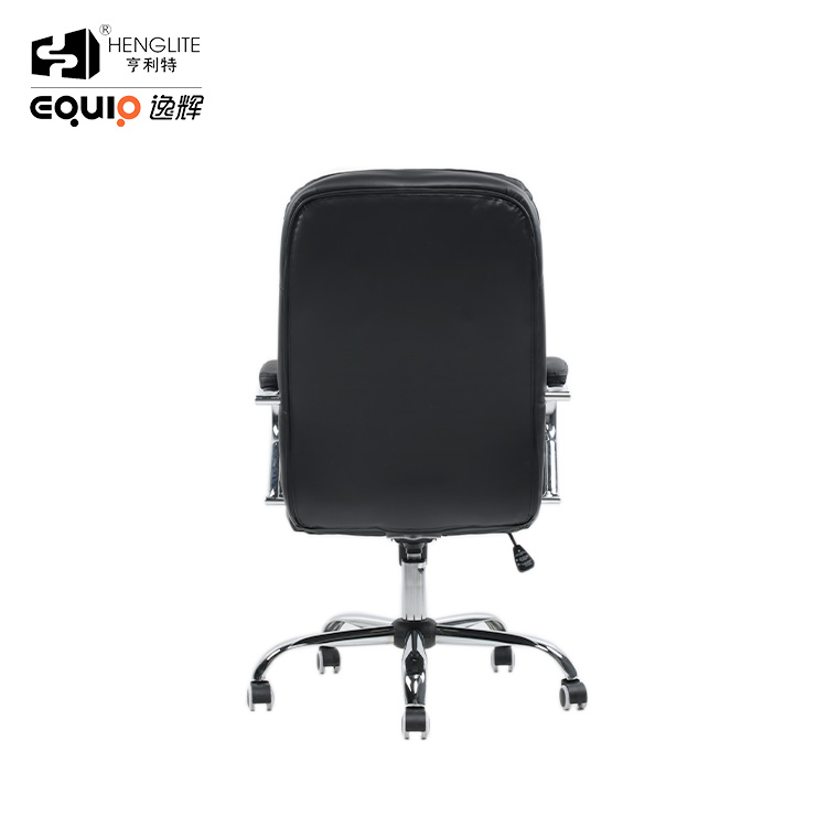 Black EQ5015B High Back Leather Office Chair