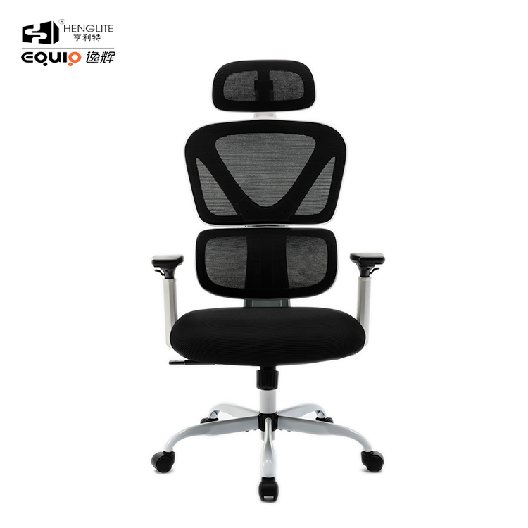 9070 White Metal Base 320 White EQ9070 High Back Ergonomic Mesh Chair