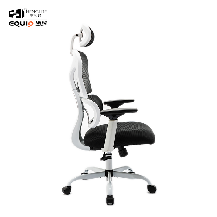 9070 White Metal Base 320 White EQ9070 High Back Ergonomic Mesh Chair