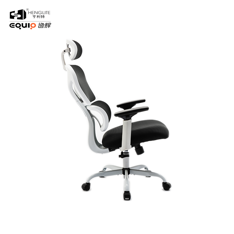 9070 White Metal Base 320 White EQ9070 High Back Ergonomic Mesh Chair