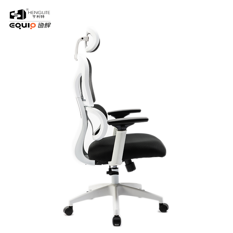 9070 White Nylon Base 320 White EQ9070 High Back Ergonomic Mesh Chair