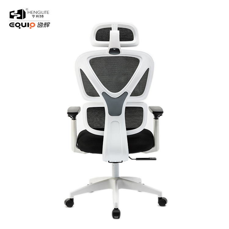 9070 White Nylon Base 320 White EQ9070 High Back Ergonomic Mesh Chair