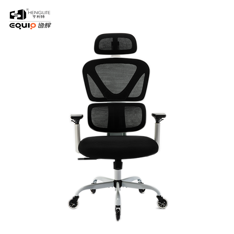 9070 White Metal Base 320 With Racing Wheel White EQ9070 High Back Ergonomic Mesh Chair