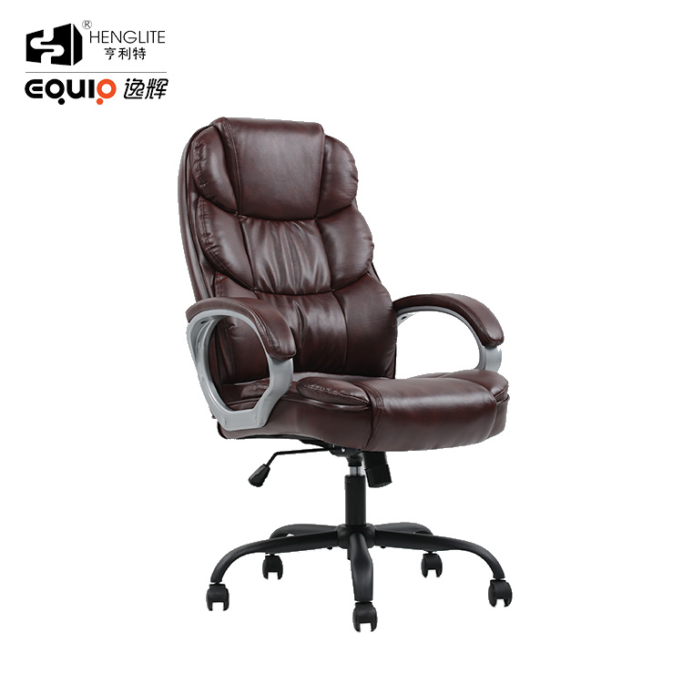 Brown EQ5012 High Back Leather Office Chair