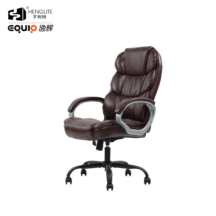 Brown EQ5012 High Back Leather Office Chair