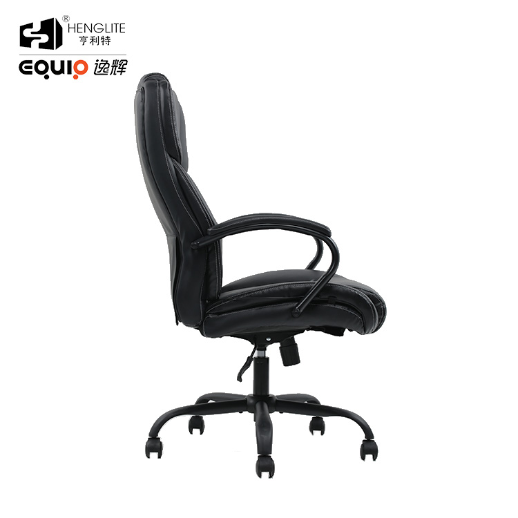 Black EQ5052 Single Line Crimping Process Office Chair