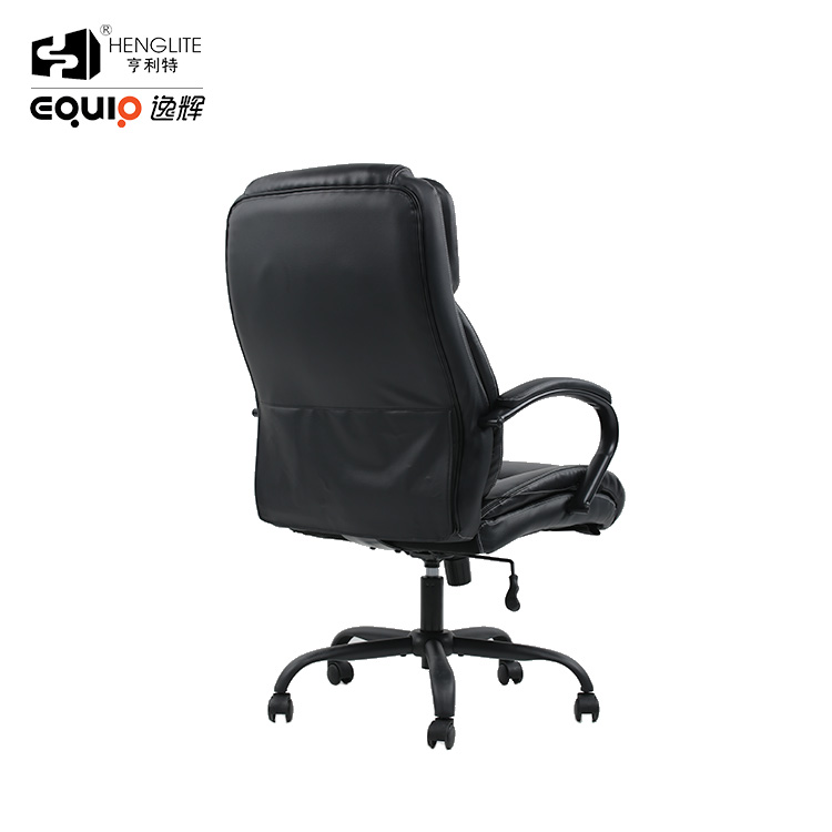 Black EQ5052 Single Line Crimping Process Office Chair