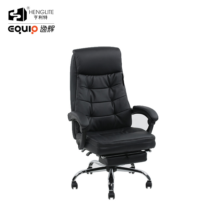 Black EQ5082 Big Size Office Chair With Footrest