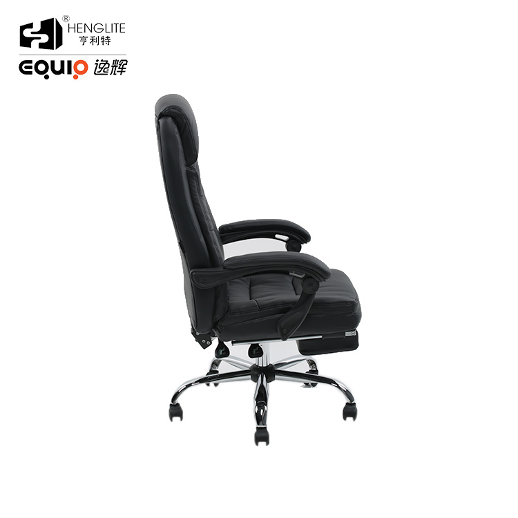 Black EQ5082 Big Size Office Chair With Footrest