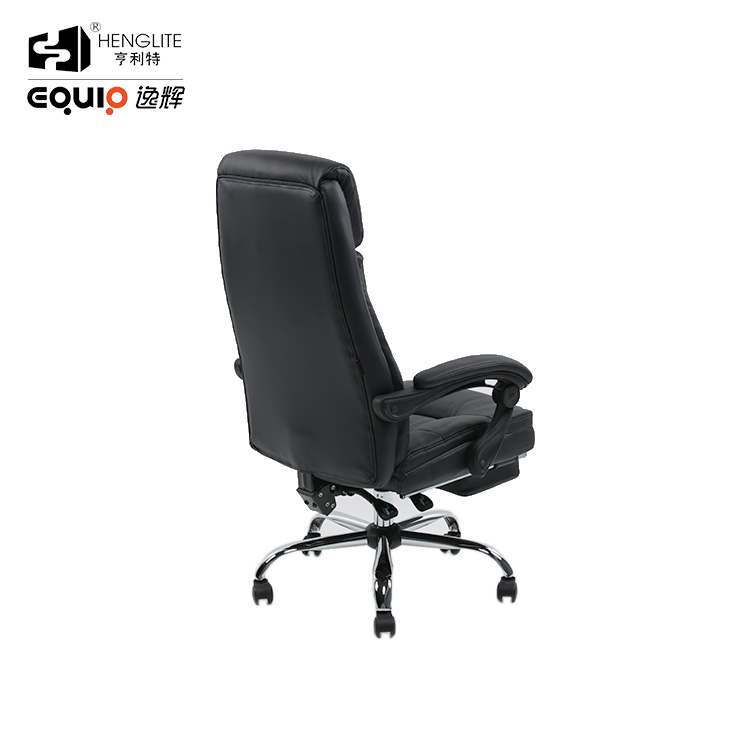 Black EQ5082 Big Size Office Chair With Footrest