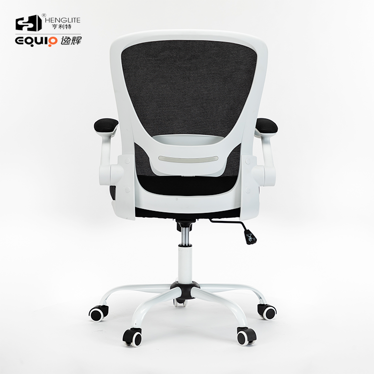 White EQ9008 Adjustable Armrest Mesh Chair